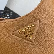 Prada leather shoulder bag in brown 24x18x6cm - 2