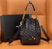 YSL Emmanuelle quilted bucket black bag 14.5x20x12cm - 1