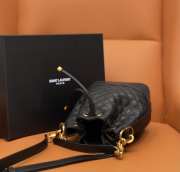 YSL Emmanuelle quilted bucket black bag 14.5x20x12cm - 6