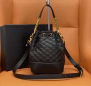 YSL Emmanuelle quilted bucket black bag 14.5x20x12cm - 5