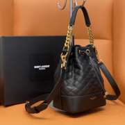 YSL Emmanuelle quilted bucket black bag 14.5x20x12cm - 3