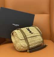 YSL Medium Niki Raffia Shoulder Bag 22x16x7cm - 5