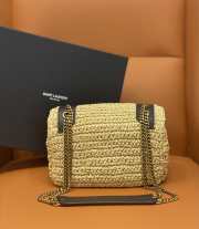 YSL Medium Niki Raffia Shoulder Bag 22x16x7cm - 6