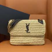 YSL Medium Niki Raffia Shoulder Bag 28x20x8cm - 1