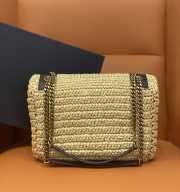 YSL Medium Niki Raffia Shoulder Bag 28x20x8cm - 3