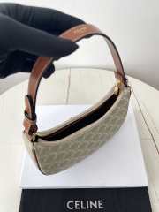 Celine Ava Bag In Triomphe Canvas And Calfskin Grege 24.5x17x9cm - 2