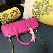 Valentino Garavani Rockstud Pink Neon E/W Calfskin Handbag 34x11x8cm - 3