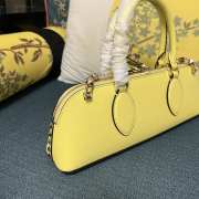 Valentino Garavani Rockstud Yellow E/W Calfskin Handbag 34x11x8cm - 2