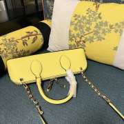 Valentino Garavani Rockstud Yellow E/W Calfskin Handbag 34x11x8cm - 4