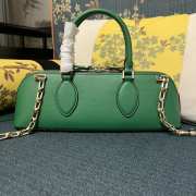 Valentino Garavani Rockstud Green E/W Calfskin Handbag 34x11x8cm - 6