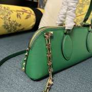 Valentino Garavani Rockstud Green E/W Calfskin Handbag 34x11x8cm - 2