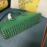 Valentino Garavani Rockstud Green Calfskin bag 34x15x9cm - 4