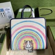 Gucci 605614 cat printed tote bag 28x26.5x9cm - 1