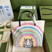 Gucci 410812 rainbow cat printed tote bag 21x20x10cm - 1