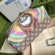 Gucci 410812 rainbow cat printed tote bag in brown 21x20x10cm - 2