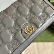 Gucci Matelasse Chain Wallet In Gray 20x12.5x4cm - 4