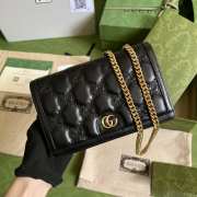 Gucci Matelasse Chain Wallet In Black 20x12.5x4cm - 1