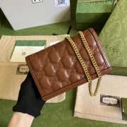 Gucci Matelasse Chain Wallet In Brown 20x12.5x4cm - 6