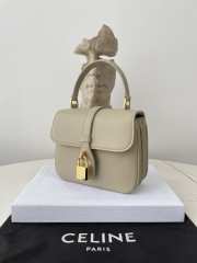 Celine Tabou Mini Bag Calfskin In Beige 12×16×5cm - 5