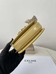 Celine Mini Besace Clea In Shiny Calfskin Pollen 15.5x12x5cm - 5