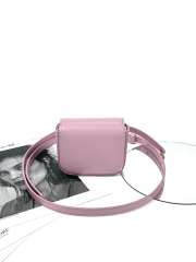 Celine belt bag triomphe in shiny calfskin pink 11x8x4cm - 4