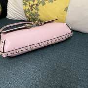 Valentino Garavani Rockstud Brushed Calfskin Light Pink Bag 26x13x7cm - 6