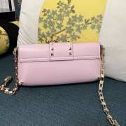 Valentino Garavani Rockstud Brushed Calfskin Light Pink Bag 26x13x7cm - 3