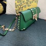 Valentino Garavani Rockstud Brushed Calfskin Light Green Bag 26x13x7cm - 6