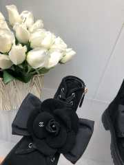 Chanel the camellia series thick-soled shoes in black 01 - 5