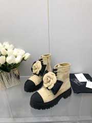 Chanel the camellia series thick-soled shoes in beige - 1