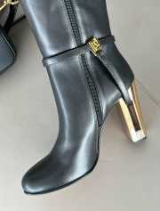 Fendi Delfina Black leather high-heeled boots 10.5cm - 5