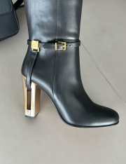 Fendi Delfina Black leather high-heeled boots 10.5cm - 3