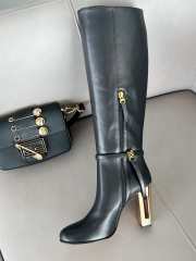 Fendi Delfina Black leather high-heeled boots 10.5cm - 2