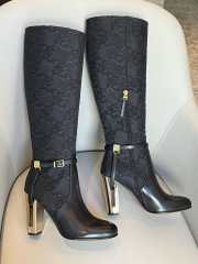 Fendi Delfina Black leather high-heeled boots 10.5cm 02 - 1