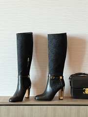 Fendi Delfina Black leather high-heeled boots 10.5cm 02 - 4