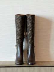 Fendi Delfina Brown leather high-heeled boots 10.5cm - 3