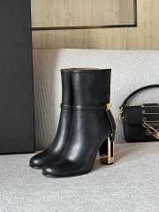 Fendi Delfina Black leather high-heeled ankle boots 10.5cm - 6