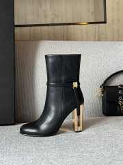 Fendi Delfina Black leather high-heeled ankle boots 10.5cm - 3