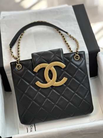 Chanel 24C Tote Bag In Black 17.5x20x5cm