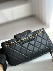 Chanel 24C Handbag In Black 11.5x24x4.5cm - 6