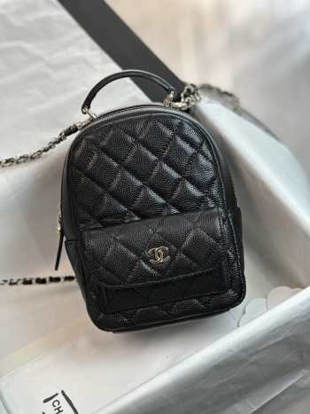 Chanel 24C mini backpack in black 18x13x9cm