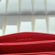 Celine Accordeon Card Holder In Bicolour Grained Calfskin Black/ Red - 2