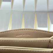 Celine Accordeon Card Holder In Bicolour Grained Calfskin Nude/ Yellow - 2