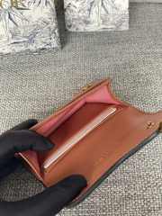 Dior Saddle Card Holder Oblique Orange 10.5x7x3cm - 5