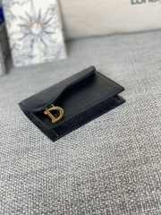 Dior Saddle Card Holder Oblique Black 10.5x7x3cm - 2