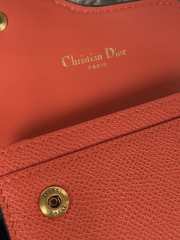 Dior Saddle Card Holder Oblique Red 10.5x7x3cm - 3