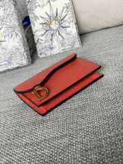 Dior Saddle Card Holder Oblique Red 10.5x7x3cm - 2