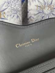 Dior Saddle Card Holder Oblique Gray 10.5x7x3cm - 6