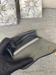 Dior Saddle Card Holder Oblique Gray 10.5x7x3cm - 4