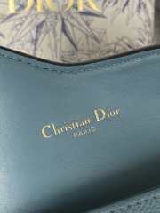 Dior Saddle Card Holder Oblique Blue 10.5x7x3cm - 5